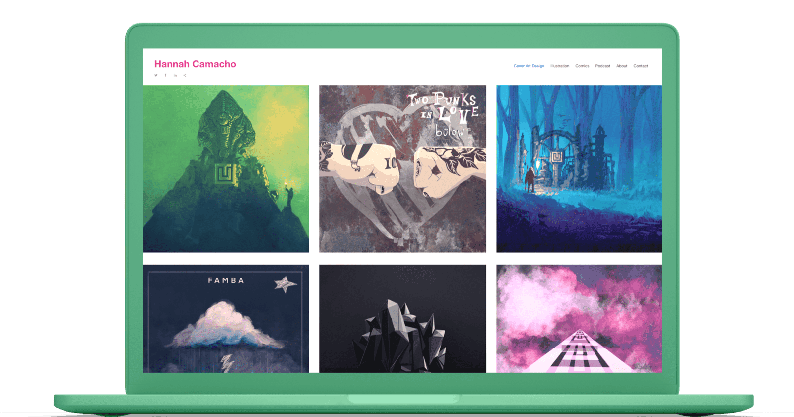 Create concept-artist illustration portfolio